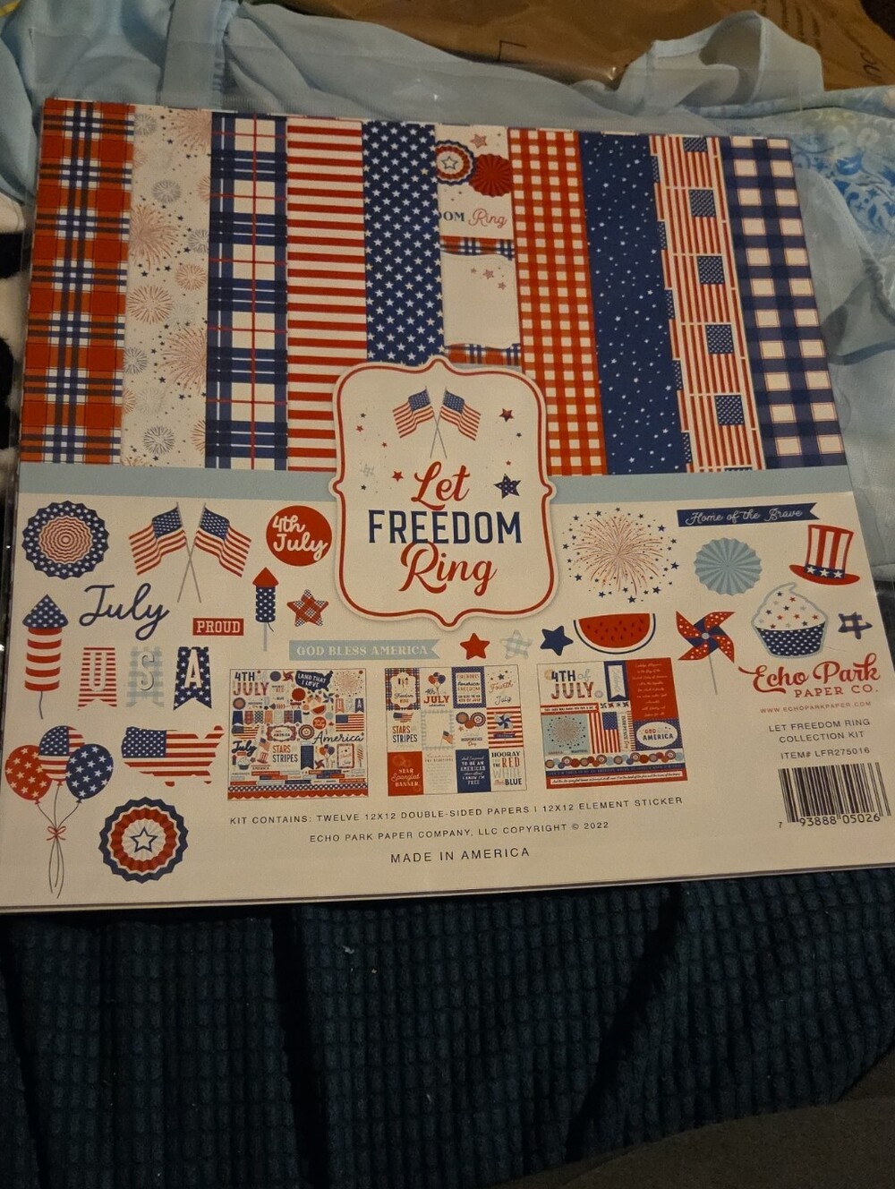 Echo Park Let Freedom Ring Paper Pack - Red, White & Blue